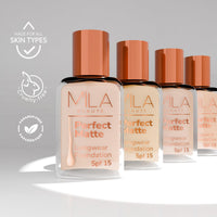 Mila Beauté Perfect Matte Long Wear Foundation | High Coverage, Light Weight & Water Resistant I Oil Free Formula With SPF 15 & Vitamin E | Smooth Matte Finish | Keeps Skin Hydrated | Shade - (4 Skin, 30ml)