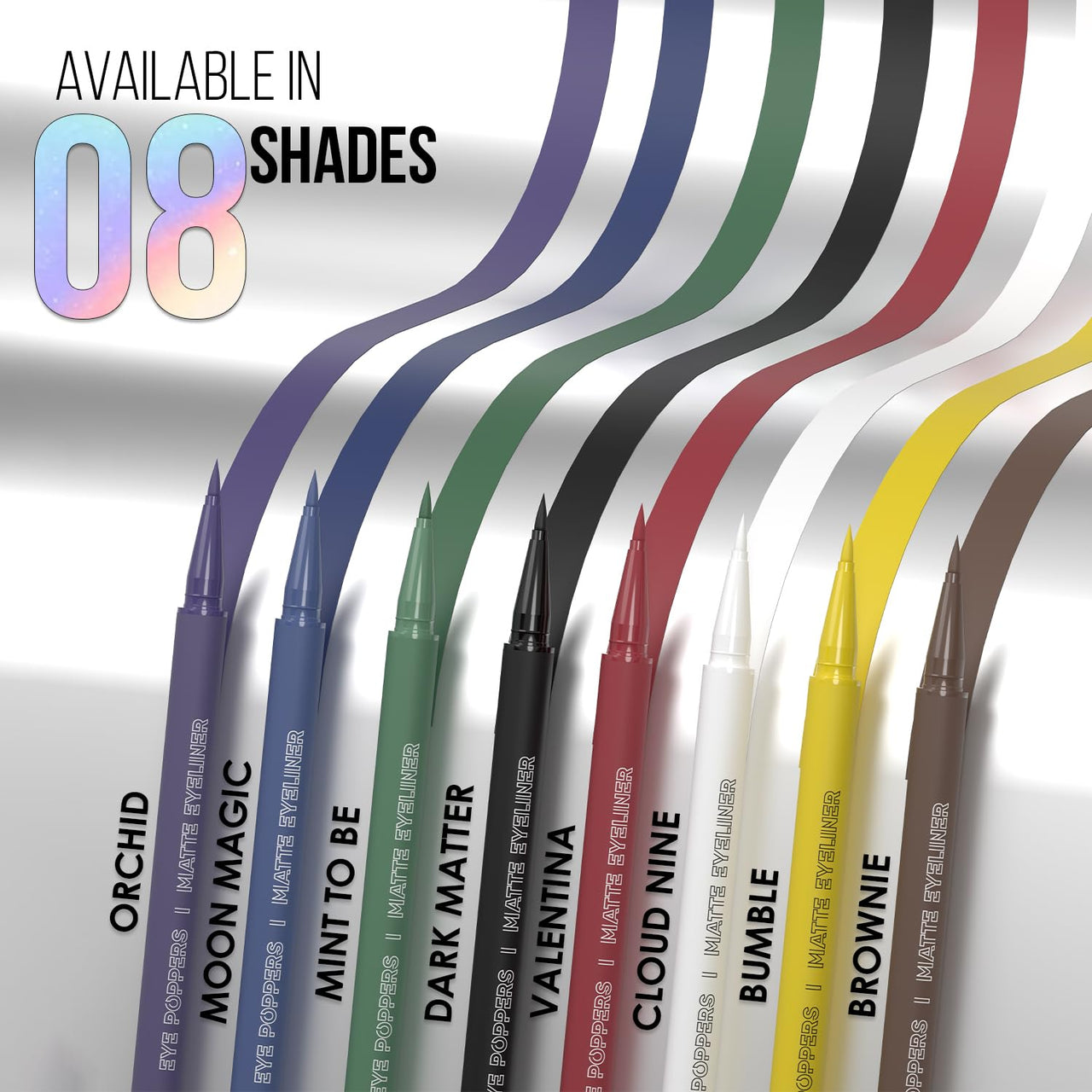 Glam21 Eye Poppers Matte Eyeliner |Smudge Proof and Waterproof Formula | Pen Style Design | Bold & vibrant Shades | High Pigment up to 12 hours | Brownie-0.5gm