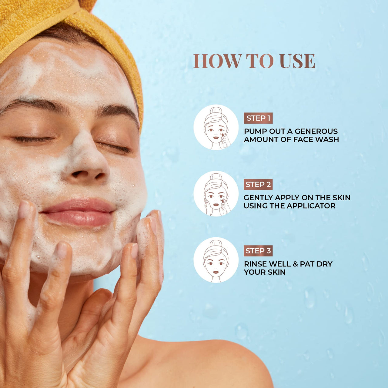 Just Herbs Brightening Foaming Face Wash With Vitamin C, Papaya and Lemon for Dark spot Reduction and Clear Skin - 100ml