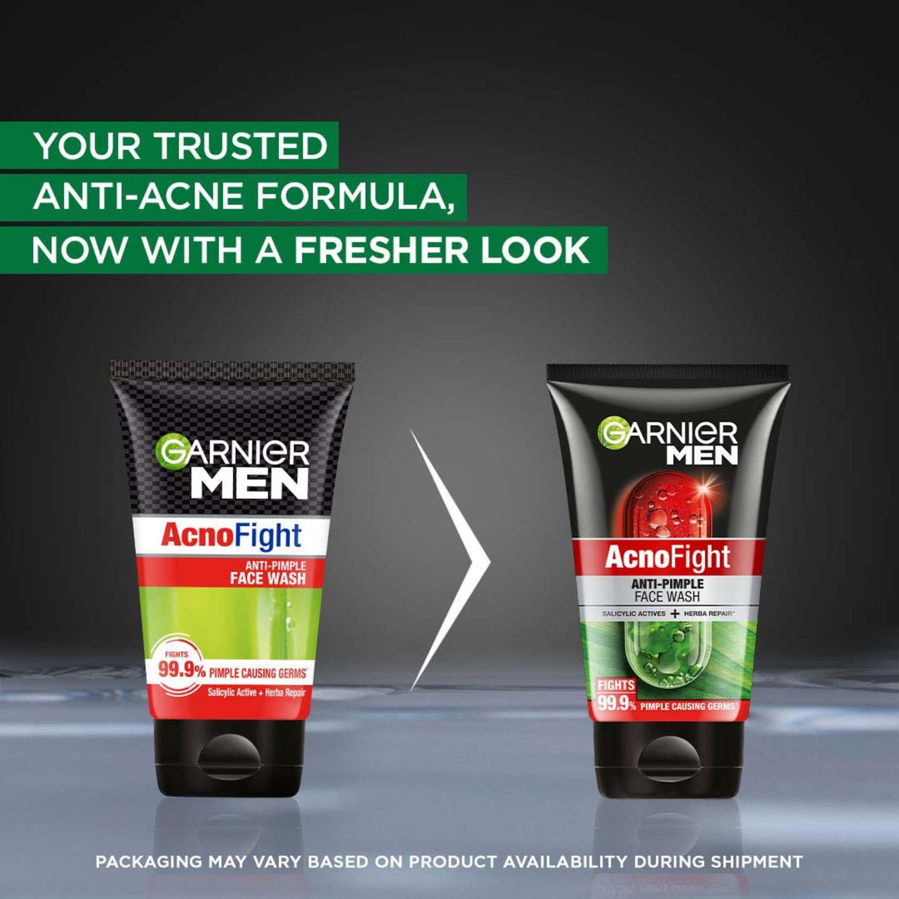 Garnier Men, Anti-Pimple Face Wash, Repairs Skin & Balances Oils, AcnoFight, 100 g (Pack of 2)