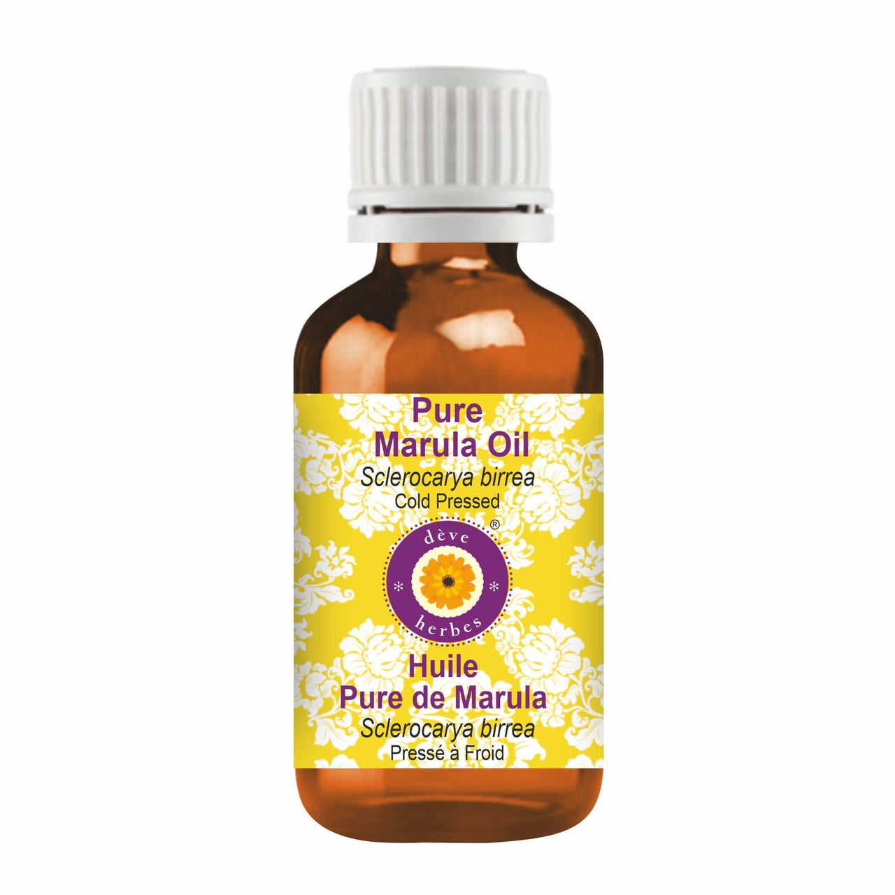 Deve Herbes Pure Marula Oil (Sclerocarya birrea) Natural Therapeutic Grade Cold Pressed 15ml