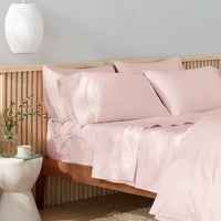 Aware 100% Organic Cotton 300 Thread Count Pillowcase Set, Blush, Standard, 2 Pack, 32
