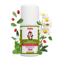 BabyOrgano® Natural Cold Relief Roll On with Organic Eucalyptus Oil for Cold and Cough | Nose Block | Chest Congestion 40ml