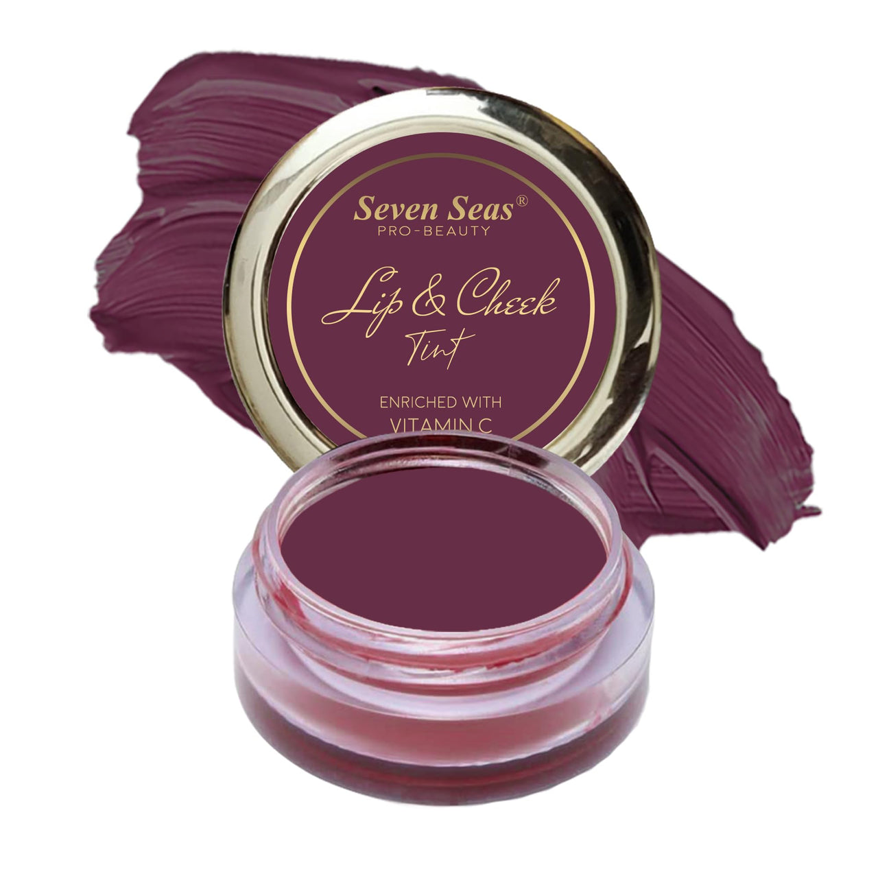 Seven Seas Lips & Cheek Tint Combo Pack of 2 | Matte Natural Blush for Women | Lip Tint with Vitamin E | Nourishing Cheek Tint (Wine Berry)