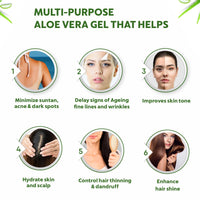 Indus Valley Bio Organic Pure Multipurpose Aloe Vera Gel 175 ml with Green Tea Extract and Depigmentation Gel - 50 ml Natural Cow's Milk Yogurt with Rose Water skin Toner -250 ml Organic Gulab jal