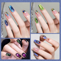 Bolt Bee 9D Cat Eye Gel Nail Polish Magnetic Soak Off UV/LED Gel, Long-Lasting, High Shine, Glitter Effect, Salon & DIY Manicure 9ml (Purple)