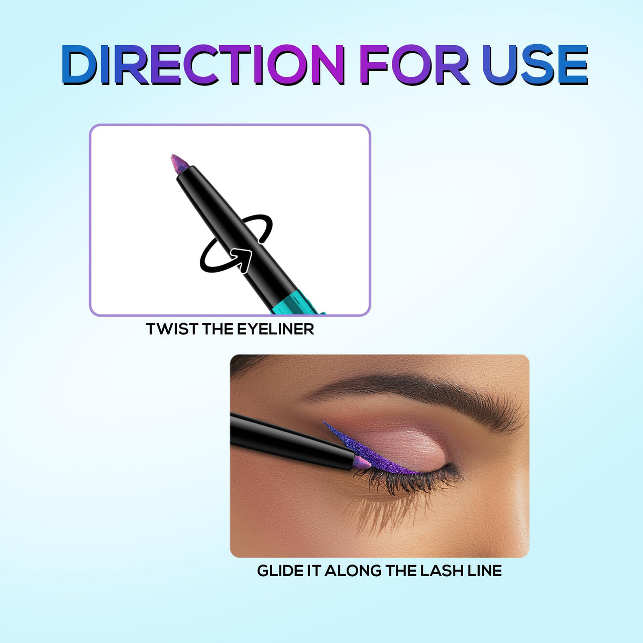 RENEE Holographic Eyeliner, Smudge-proof & Long-lasting, Easy Glide & Quick-drying Formula With Monochrome Effect, Intense Color Pay-off, Infused With Vitamin E, 01 Earth