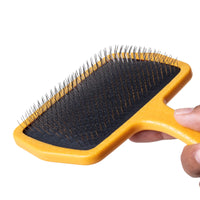 Burt’s Bees for Pets Large Slicker Brush for Dogs with Thick or Curly Hair with Handle Made from Recycled Plastics Collected from Coastal Communities | De-Shedding Dog Brush Removes Knots and Matting Plastic Slicker Brush 9 Inch