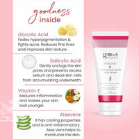 Globus Naturals Glycolic & 1% Salicylic Acid Herbal Anti Acne Face Gel, Enriched with Liquorice & Oats, Anti Acne & Oil Control, Reduces Dark spots & Hyperpigmentation,100 ml Pack Of 3