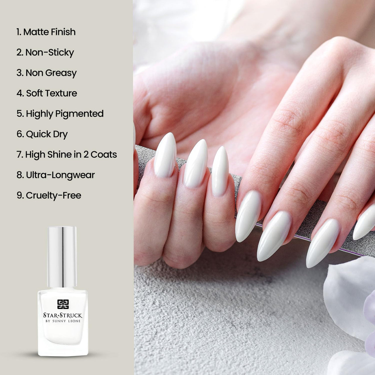 STARSTRUCK BY SUNNY LEONE Nail Polish (Snow)