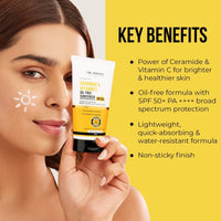Dr. Sheth's Ceramide & Vitamin C Oil-Free Duo | Sunscreen & Moisturizer Combo for Oily Skin | Protecting & Hydrating | Lightweight & Non-Greasy | For Bright & Nourished Skin | For Men & Women | 50 g x 2
