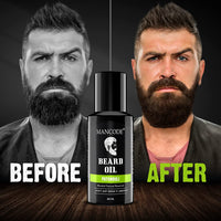 Mancode Beard Growth Oil for Men - 60ml More Beard Growth, With Patchouli Natural Oils including Vitamin E, Nourishment & Strengthening, No Harmful Chemicals