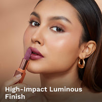 Pilgrim Glitter Lipstick For Women 4.2gm | Dubai Luxe Lifestyle - Her Highness Shade | Lipstick Infused with Vitamin E & Olive Oil | Glitter Formula With Matte Finish | Non Drying | All Skin Types