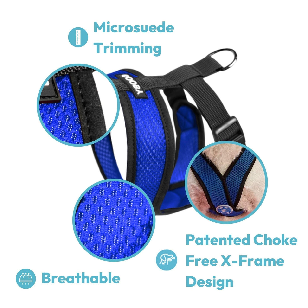 Gooby Comfort X Head In Harness - Green, Large - No Pull Small Dog Harness, Patented Choke-Free X Frame - Perfect on the Go Dog Harness for Medium Dogs No Pull or Small Dogs for Indoor and Outdoor Use Large Chest (17-22.5")