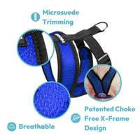 Gooby Comfort X Head In Harness - Green, Large - No Pull Small Dog Harness, Patented Choke-Free X Frame - Perfect on the Go Dog Harness for Medium Dogs No Pull or Small Dogs for Indoor and Outdoor Use Large Chest (17-22.5