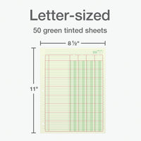 Adams Columnar Analysis Pad, 4 Column Ledger, 8.5