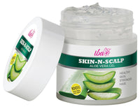 Iba Skin - N - Scalp Aloe Vera Gel for Face, Skin & Hair 100g | 100% Pure Aloe Vera Gel | For Hydrates, Moisturizes, Nourished and Glowing, Healthy Scalp and Stronger Hair | Halal Certified & Vegan