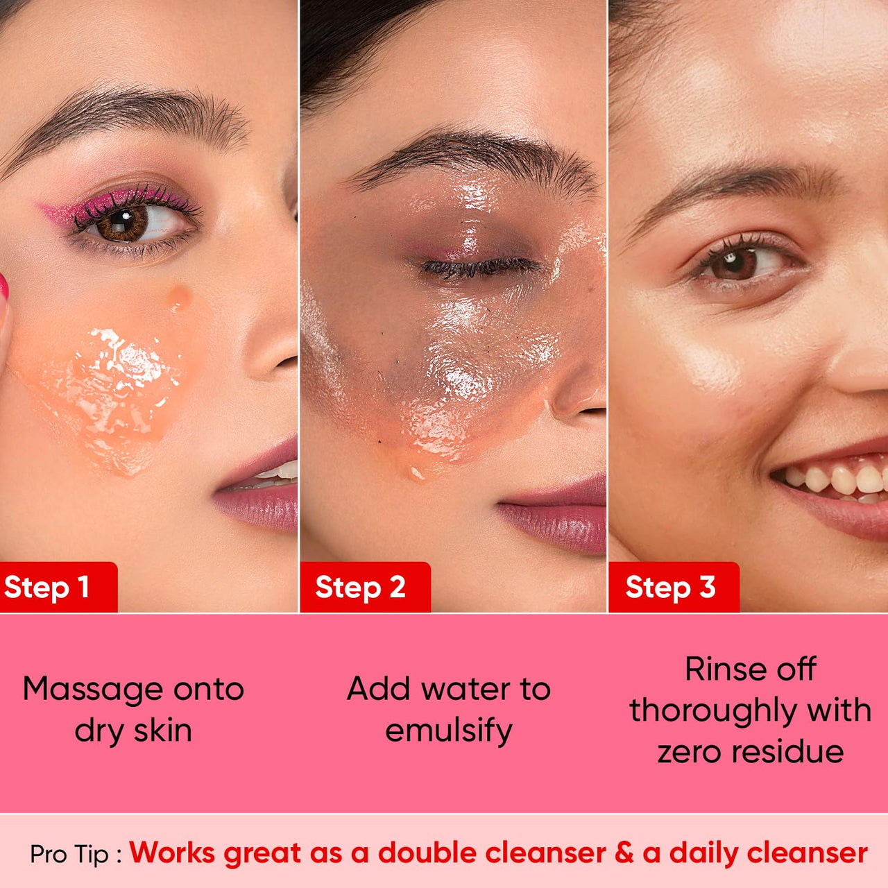 Dot & Key Strawberry Dew Cleansing Balm | For Clean, Smooth & Dewy Skin | Makeup Remover Balm |Non Greasy Makeup Cleanser Face Scrub | Cleanses Dirt, Makeup & Sunscreen | For All Skin Types | 70ml