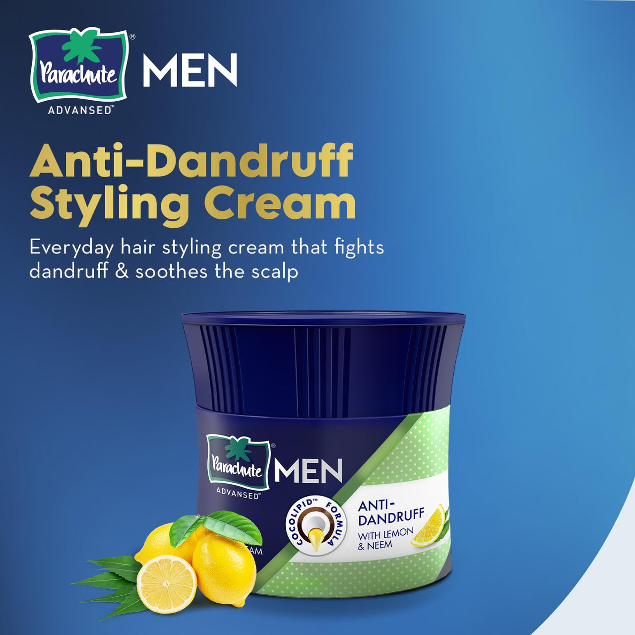 Parachute Hair Cream for Men, 100ml (Pack of 3)|Anti Dandruff |Hair Cream After Shower |Non Sticky Oil Replacement Hair Cream