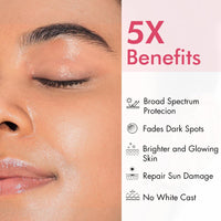 mCaffeine CLEAR GLOW 1% Kojic Acid & Alpha Arbutin Brightening Sunscreen SPF 50 PA++++ |Niacinamide-Dark Spots & Pigmentation| UVA-B Sun Protection|For Men & Women - 50ml For All Skin Type