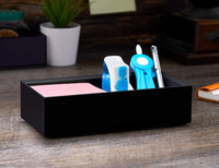 Bostitch Office Konnect Desk Organizer Accessory Tray, Wide, Stacks for Desktop Storage, Black Wide Accessory Tray