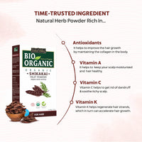 INDUS VALLEY 100% Natural Shikakai Powder | Acacia concinna for skin and hair care - Set of 4 (400g)