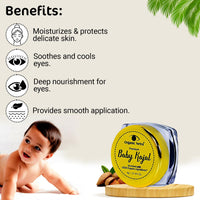 Organic Netra Baby Compressed Powder Kajal Water Resistant,Smudgeproof,Longlasting For Normal Skin Type Enriched With Natural&Organic Ingredients With No Harmful Chemicals,Matte Finish,4g (Pack of 2)