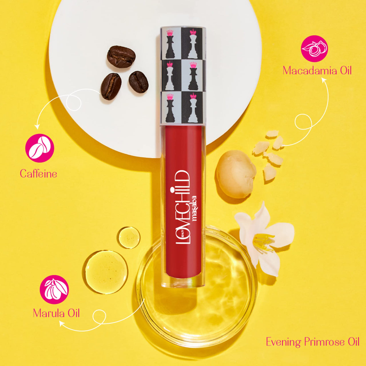 LoveChild Masaba Game On! - Rani - Mad Matte Liquid Lipstick, Fiery Red Velvet Smooth, Non-Sticky, Hydrating & Moisturising, Lipsticks For All Skin Tones, 5Ml