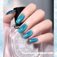 Bolt Bee 9D Cat Eye Gel Nail Polish Magnetic Soak Off UV/LED Gel, Long-Lasting, High Shine, Glitter Effect, Salon & DIY Manicure 9ml (Blue)