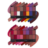 MARS Infinity Lip Palette | Demi Matte | 16 Colors to Infinte Lipstick Colors | Free Spatula cum Applicator (36.0 gm) (01+02-Multicolor)
