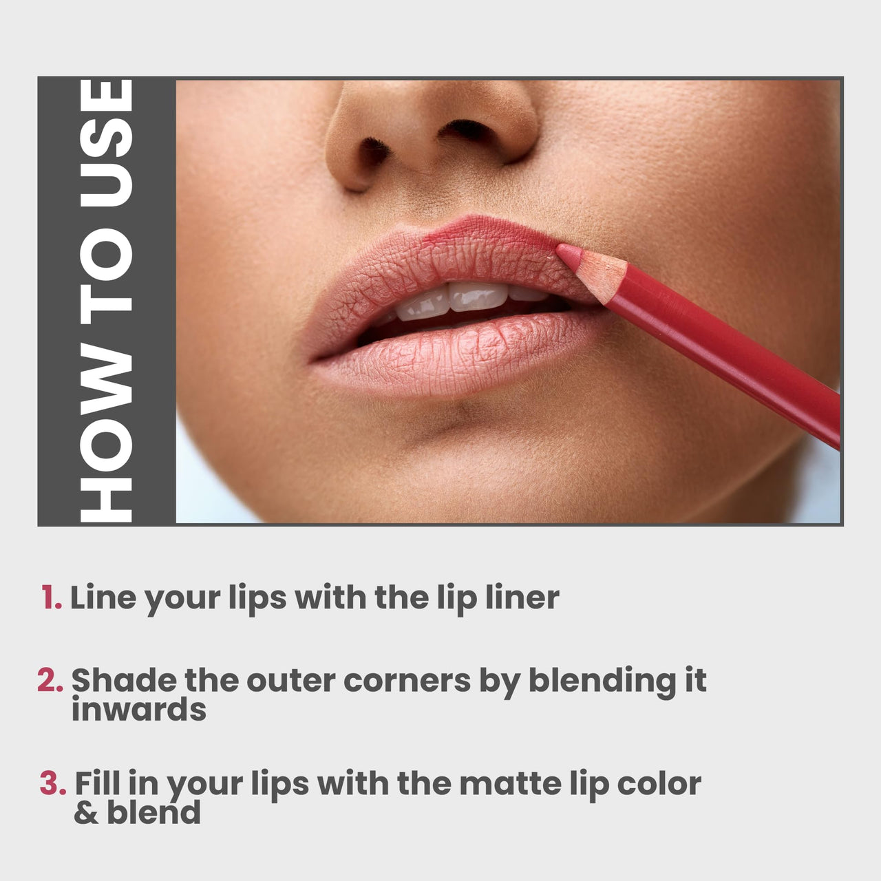 Seven Seas HD Sharp Line Lip Liner | Matte Lip Liner | Transfer-proof | Long Lasting | Highly Pigmented (Pack Of 12)