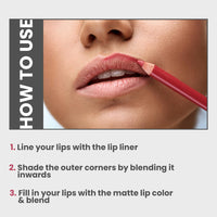 Seven Seas HD Sharp Line Lip Liner | Matte Lip Liner | Transfer-proof | Long Lasting | Highly Pigmented (Pack Of 12)