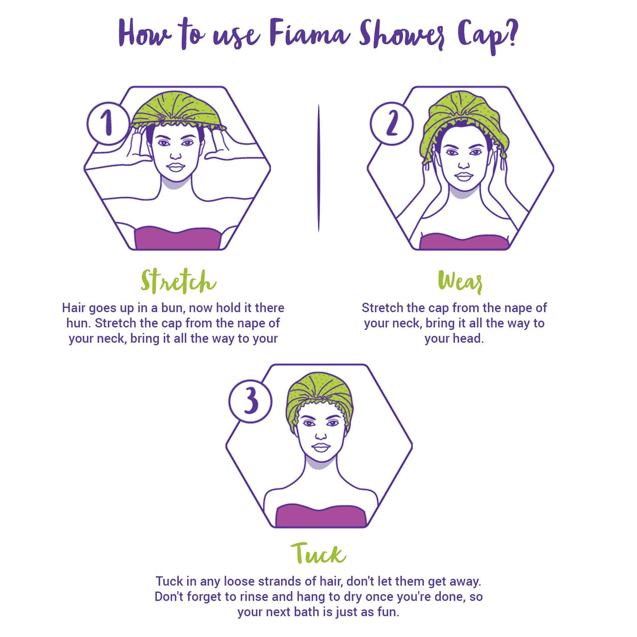 Fiama Bath Essentials Shower Cap, 1 Piece, Hair Cap for Bathing, Hair Protection