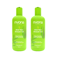 Rivona Naturals Aloe Vera Shower Gel | Aloe Vera + Neem | Cleansing and Nourishing| for Men & Women |All Skin types |250 ml (Pack 2)
