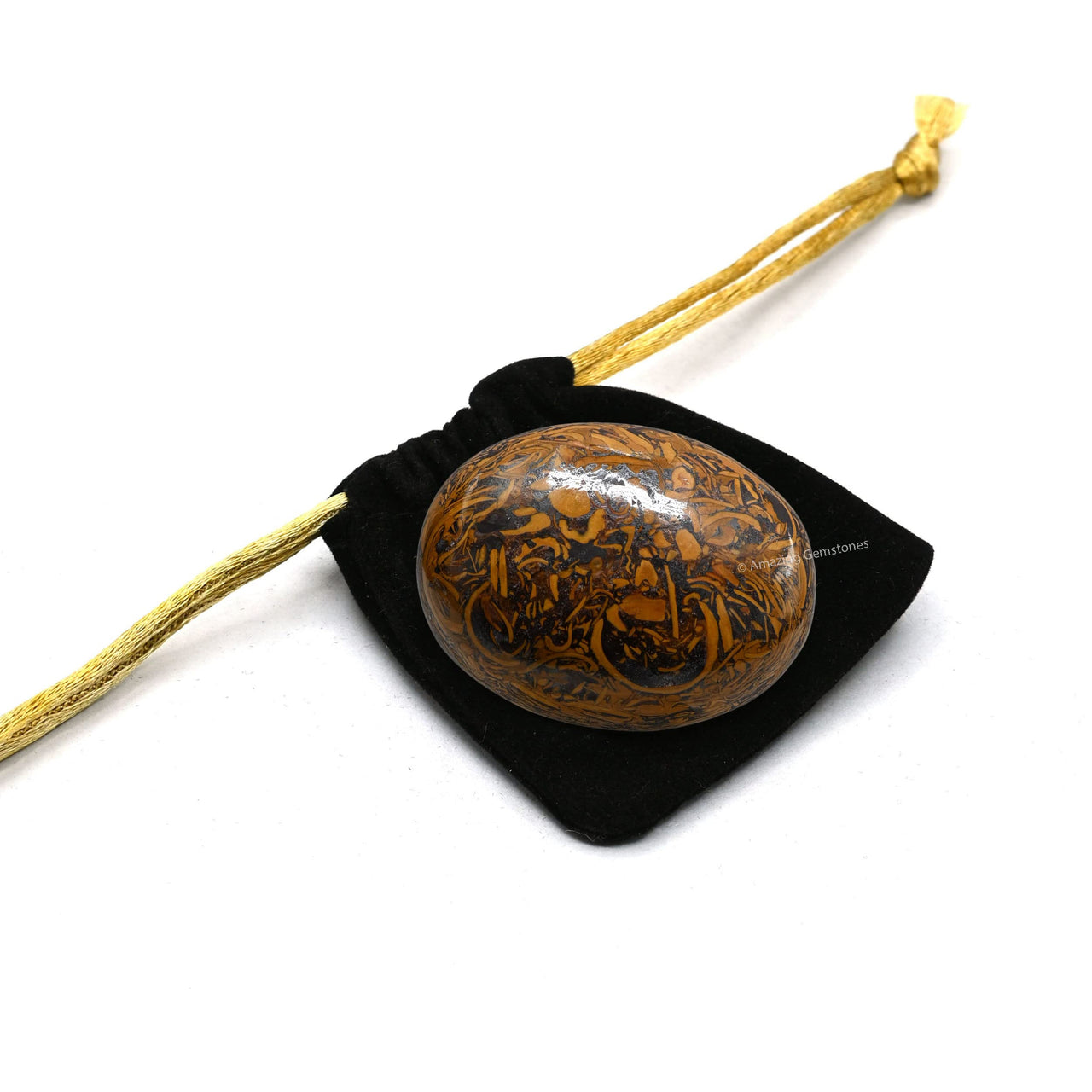 Mariyam Jasper Palm Stone - Hot Massage Worry Stone for Natural Body Chakra Balancing, Reiki Healing and Crystal Grid Mariyam Jasper