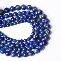 8mm 45PCS Natural Lapis Lazuli Gemstone Beads AAA+ Round Loose Stone Beads for Jewelry Making Crystal Energy Stone Healing Power DIY Gift Lapis Lazuli Stone 8mm