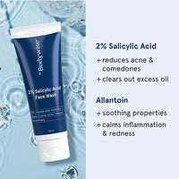 Be Bodywise 1% Salicylic Acid Body Wash & 2% Salicylic Acid Face Wash | With Allantoin & Chamomile Extract | Deep Cleanses Skin & Prevents Acne | Paraben & SLS Free | 350ml