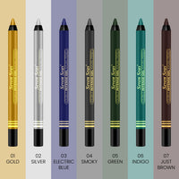 Seven Seas Double Intense Non Transfer Gel Kajal Longwear Eye Pencil | Long Stay | Smooth One Stroke Application | Intense Color Pay Off | Water Proof With Sharpener (Electric Blue)