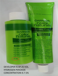 Garnier Color Naturals Creme Hair Color - Shade 3 Darkest Brown (70ml + 60g) + Bright Complete Vitamin C serum 7ml (2 ITEM IN SET)