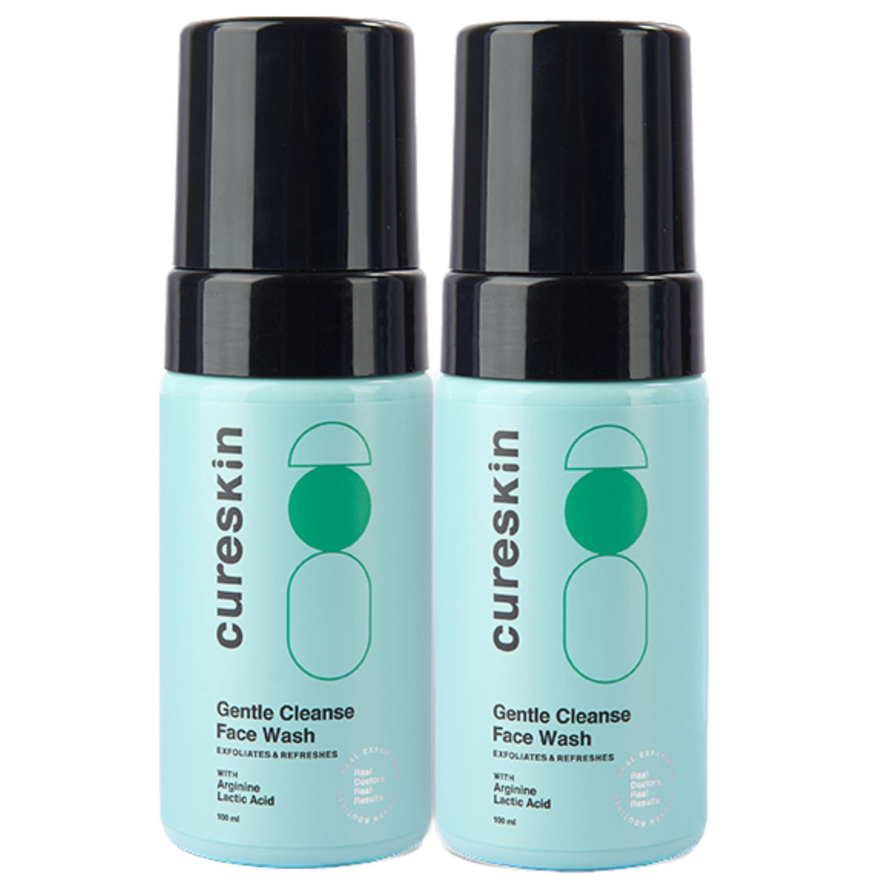 Cureskin Gentle Cleanse Brightening Face Wash with Lactic Acid AHA Foam Face Wash for Women and Men | Face Wash for Men and Women, 100 ml (Pack of 2)
