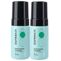 Cureskin Gentle Cleanse Brightening Face Wash with Lactic Acid AHA Foam Face Wash for Women and Men | Face Wash for Men and Women, 100 ml (Pack of 2)
