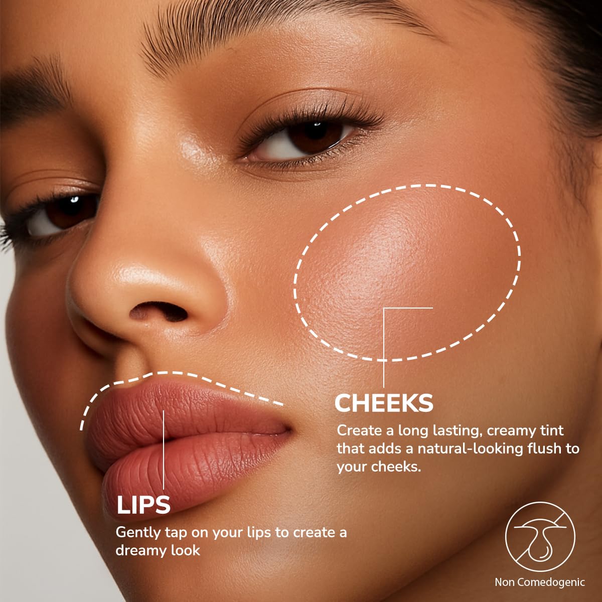 Mila Beaute BaeBee Lip & Cheek Tint I Creamy Formula, Matte Finish I Long Lasting I With Jojoba Oil (03 Burnt Rose)