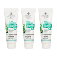 Ayouthveda Ultra Hydrating Face Emulsion Cream 60 Gm With Aloe Vera & Coconut Water | Best hydrating Face Cream for Women and Men | Prevents Dark spots, Blackheads and Blemishes | All SKin Types (Pack Of 3; 60G each)