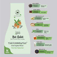 Nat Habit Face Scrub, Urad Jojoba Exfoliating Mura For Fine Facial Hair Reduction And Deep Cleansing, Provide Clean, Clear & Soft Skin (Pack of 2 x 25 gm)