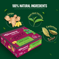 Chaayos Instant Adrak Elaichi Tea Premix - Regular Sugar (30 Sachets) | Assam Flavored Ginger Tea Powder, 0.78 Kg