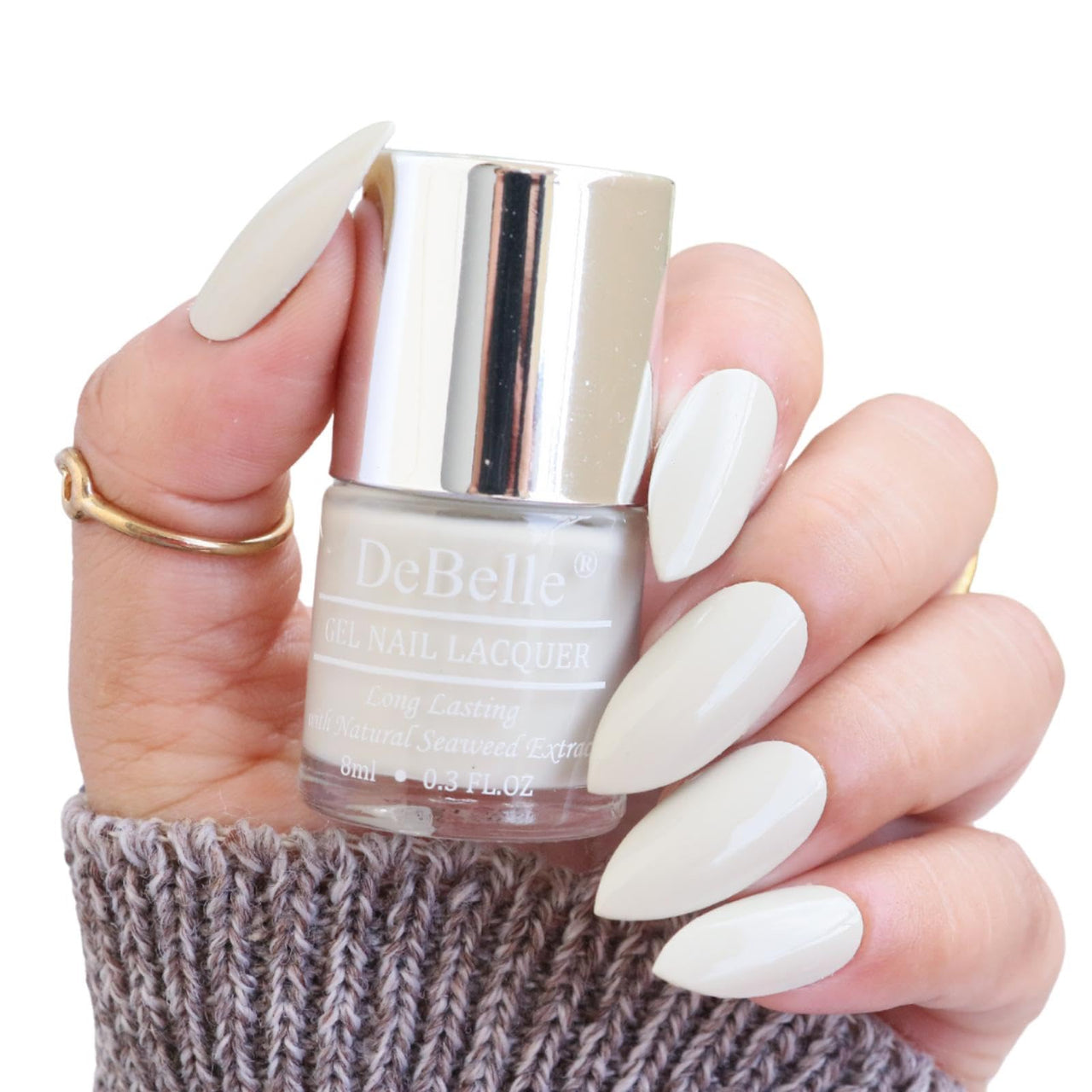 DeBelle Gel Glossy Finish Nail Polish Natural Blush, 8Ml - Enriched With Natural Seaweed Extract, Cruelty Free, Toxic Free