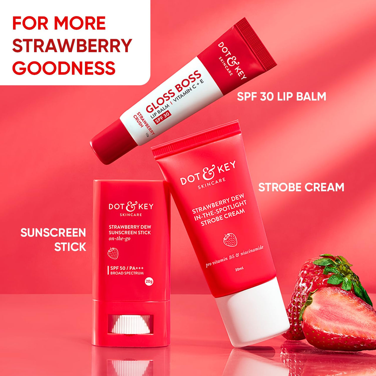 Dot & Key Strawberry Dew Cleansing Balm | For Clean, Smooth & Dewy Skin | Makeup Remover Balm |Non Greasy Makeup Cleanser Face Scrub | Cleanses Dirt, Makeup & Sunscreen | For All Skin Types | 70ml