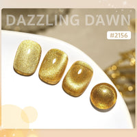 Bolt Bee 9D Cat Eye Gel Nail Polish Magnetic Soak Off UV/LED Gel, Long-Lasting, High Shine, Glitter Effect, Salon & DIY Manicure 9ml (Gold)