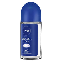 Nivea Deodorant Roll On, Protect & Care for Unisex, 50ml And Deodorant Roll-on, Whitening Smooth Skin for Unisex, 50ml