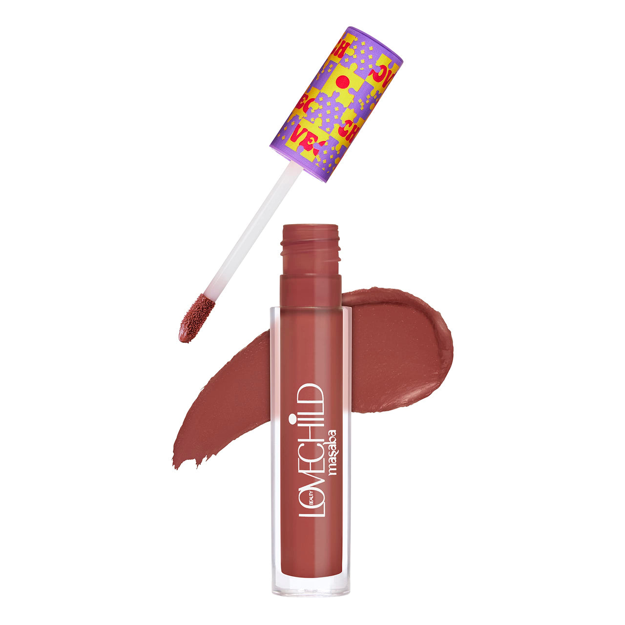 LoveChild Masaba Game On! - It Fits - Matte Liquid Lipstick, Plum-Pink Velvet Smooth, Non-Sticky, Hydrating & Moisturising, Lipsticks For All Skin Tones, 5Ml
